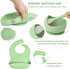 mraisebossup Set 15 Silicone Baby Feeding PcsBaby Spoons Suction Bowl Divided Plate Bib Cup Finger Brush Training