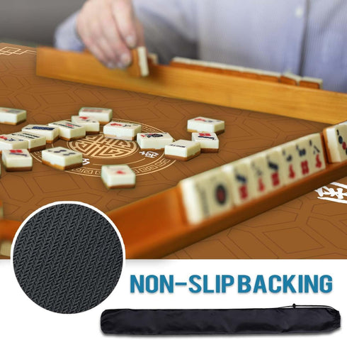31.5 Inch Mahjong Mat, Non-Slip Noise Reducing Game Mat, Mahjong Table Mat,Mahjong Mat with Cloth Bag and Carton
