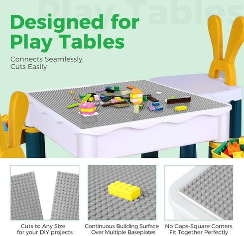 Plates-10" 10" Boards,100% 8 Pack) Classic Baseplates Building x Building Compatible with All Major Brands and Activity