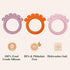 0-6,6-12 Baby Silicone Teething Ring Toys for Months Boys and Girls,Chew Teether Stuff for Infant,Newborn Must Have