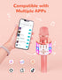 Amazmic Wireless Karaoke Microphone for Adults, Bluetooth Handheld Singing Machine with LED Lights, Gift for Kids