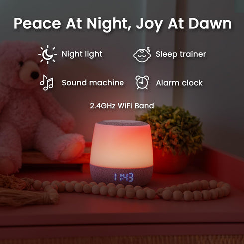 2nd 28 2.4GHz Babysense Baby Sound Machine with Night Light | Gen | Soothing Sounds | Toddler Sleep Trainer |