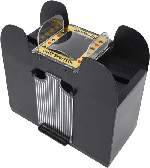 Automatic Card Shuffler, 1-6 Deck Battery Powered Machine, Lower Noise Electric Poker Shuffler for Home