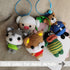 ANLicome Bag/Backpack Handmade Cute Keychains for Women,Girls Key Chain Accessories Wristlet Crochet Cute Puppy Husky