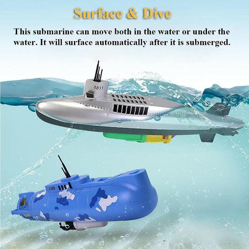 (8822) Electric Submarine Bath Toy - Funny Military Submarine Model, Floating Pigboat Water Toy for Kids