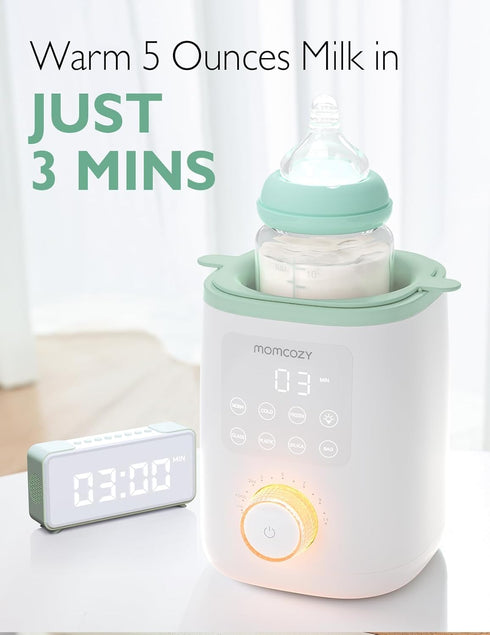 Momcozy Baby Bottle Warmer for Breast Milk Formula Food, Fullest Nutrients Preserved, Fast Heat, Night Light