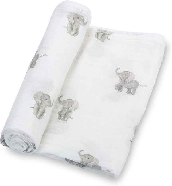 LollyBanks Muslin Swaddle Blankets, Large 47 x 47 Inches Baby Blanket for