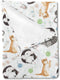Watercolor Cats Baby Blanket, 30x40, Cute Cats Paws, Soft Flannel, Gift for Cat Lovers
