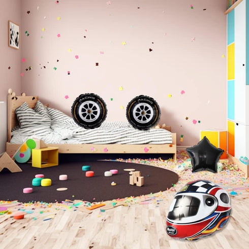 DIWULI Race Motorsport Balloon Set, Themed Racing Balloon Set for Birthday Decoration Supplies