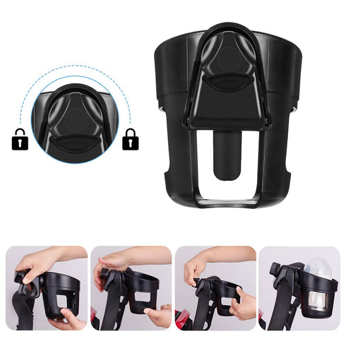 Upgraded Universal Baby Cup Holder, 360 Degrees Rotation for Stroller, Bicycle, Wheelchair, Walker, Trolleys