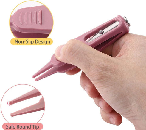 Onwon Infant Nose Cleaning Tweezer with LED Light Round-Head Safe and Effective Clip Care Ear Nose Navel Clean Tool