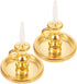 Toyvian 2PCS Miniature Candlestick Dollhouse Accessories, Tiny House Candle Holders for Decorations