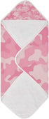 Pink Camouflage Baby Hooded Towel, Ultra Soft Absorbent Cotton Baby Bath Towel for Newborn Toddler Boys Girls, 30 x 30 Inch by Moudou