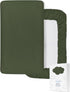 Olive Green Baby Crib Sheets, Soft Muslin Baby Crib Sheets for Standard