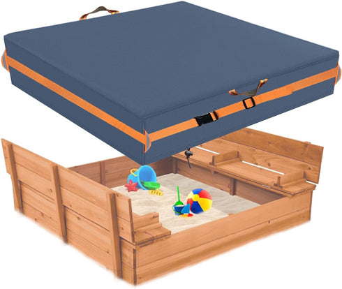 Cover,600D 8.1 Bottom.77 77" 8" Outdoor Sandboxes Waterproof Oxford Fabric with Two Reflective Carrying Handles and a