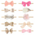 10 PCS Handmade Baby Girl Headbands and Bows, Soft Elastic Nylon Hairbands Hair Accessories for Infant Toddler