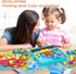 TINOTEEN Button Art Toy for Toddlers, Color Matching Early Learning Educational Mosaic Pegboard with 50 Buttons