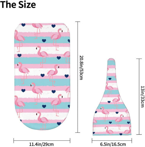 Osvbs Set, Cute Retro Flamingo Baby Stuff Newborn Swaddle Blanket with Beanie Soft and Stretchy Swaddling Baby Blanket