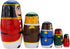 Yoption 5Pcs Russian Matryoshka Dolls, Handmade Wooden Nutcracker Nesting Dolls Set for Kids Christmas Birthday Gift