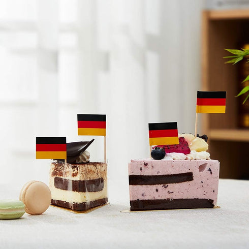 German Flag, Mini Toothpick Flags for Food, Cupcakes, Cocktails, and Party Decorations