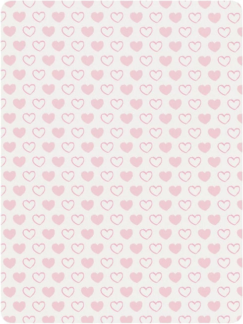 miaozhen 1 Pack 52x28 Cotton Crib Sheets for Baby Boys Girls Soft Abstract Art Heart Peach Toddler Mattresses