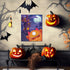 Pin The Eye on The Monster Party Game - Halloween Activity with 1 Sign, 24 Eye Stickers, and 1 Eye Mask