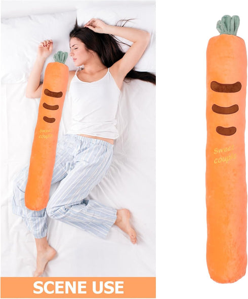 SWETRACE 100cm Pregnancy Lumbar Pillow and Carrot-Shaped Leg Roll Pillow for Women, Round Cylinder Maternity Support
