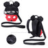 Baby Toddler Leash Backpack, Anti-Lost Travel Bag Harness Reins for Boys Girls (Black Red, 1-5 Years)