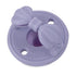 Nuby 3-D Sili Soother Pacifiers, 2 Pack with Soft Handle and Two Safety Air Holes, 0+ Months, Purple Bow and Pink