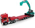 Flatbed Truck Toy with Crawler Excavator - Metal Diecast Construction Vehicles 2 in 1 Vehicle Playset for Boys