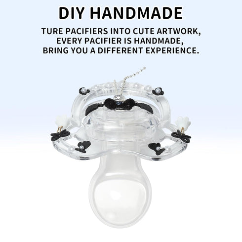 CutiePlusU Extra Large DIY Big Shield Pacifier - White