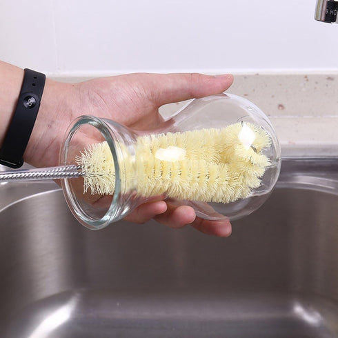 Long Bottle Brush Cleaner, 16" Flexional Water Bottle Cleaning Brush for Tumblers and Wine Stemware