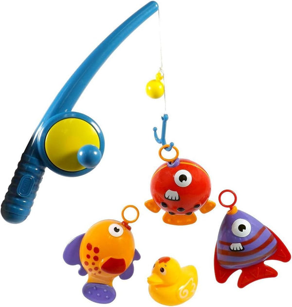 Realistic Hook and Reel Fishing Toy for Bathtub | Baby Bath Toy
