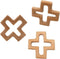 10pcs Natural Wooden Cross Pendant, Pure Beech Wood Animal Shape for Handmade Necklace/Bracelet