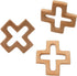 10pcs Natural Wooden Cross Pendant, Pure Beech Wood Animal Shape for Handmade Necklace/Bracelet