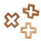 ARAKIERST 10pcs Organic Wood Cross Pure Natural Animal Shape Beech Wooden Handmade Grasping