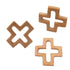 ARAKIERST 10pcs Organic Wood Cross Pure Natural Animal Shape Beech Wooden Handmade Grasping