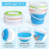 Umnodobn 3L Set Swimming Set Silicone Beach Foldable Buckets Toys Halloween Bucket, Jumbo Sand Pails Bucket with Mesh
