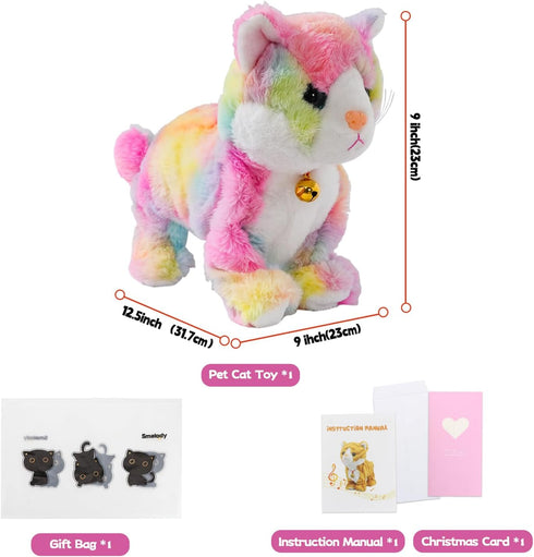 Smalody Interactive Electronic Plush Toy - Upgrade Robot Talking Cat Toys, Animals Sound Control Electronic Pet
