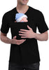 Jefuzh Mens Baby Carrier Shirt, Kangaroo Shirt for Dad and Baby V Neck Short Sleeve Kangaroo T Shirt for Dad