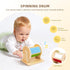 Montessori Toys for Babies 0-6 Months, 7 in 1 Newborn Baby Toys with Spinning Drum and Sensory Balls