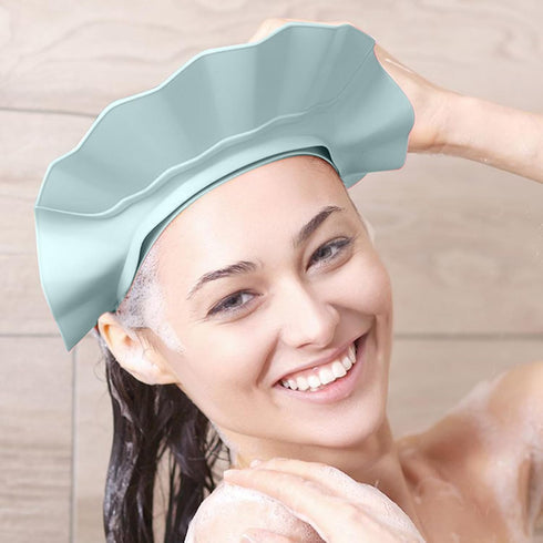 Generic Baby Hair Washing Shield - Wide Brim Adjustable Shampoo Protection Hat | Soft Splash-Proof Bath Visor With Head