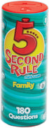 5 Second Rule Game Family Edition (Mini Tube) - Simple Question Card Game for Family Fun, Party, Travel, Ages 8+