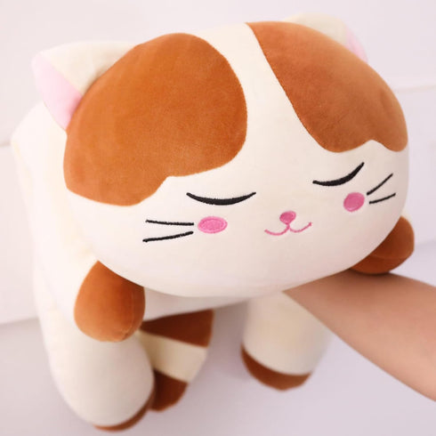 elfishgo 21.7" Cat Big Plush Hugging Pillow, Super Soft Kitten Kitty Stuffed Animals Toy Gifts for Kids, Girls, Bed