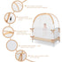 L RUNNZER Crib Tent, Portable Crib Tent to Keep Baby from Climbing Out, See-Through & Breathable Mesh Crib Net