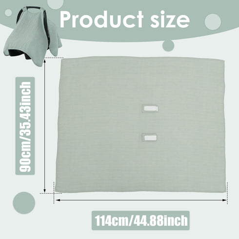 NEMTMCUA 2 Pcs Baby Car Seat Cover, Breathable Cotton Baby Carrier Cover, Newborn Essentials Must Haves, Baby