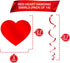 KatchOn Red Hanging Heart Decorations, Pack of 18, No DIY | Romantic Foil Heart Swirls for Special Night