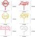 24Pcs Happy Anniversary Cake Topper Multicolour Acrylic for Wedding Retirement Anniversary Celebration Party Decorations