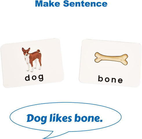 BOHS Literacy Wiz Fun Game - See and Hide Spell Lower Case Flash Cards for Preschool Language Learning