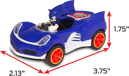 NKOK Sonic The Hedgehog All-Stars Racing Transformed Pull Back Racer, No Batteries Required